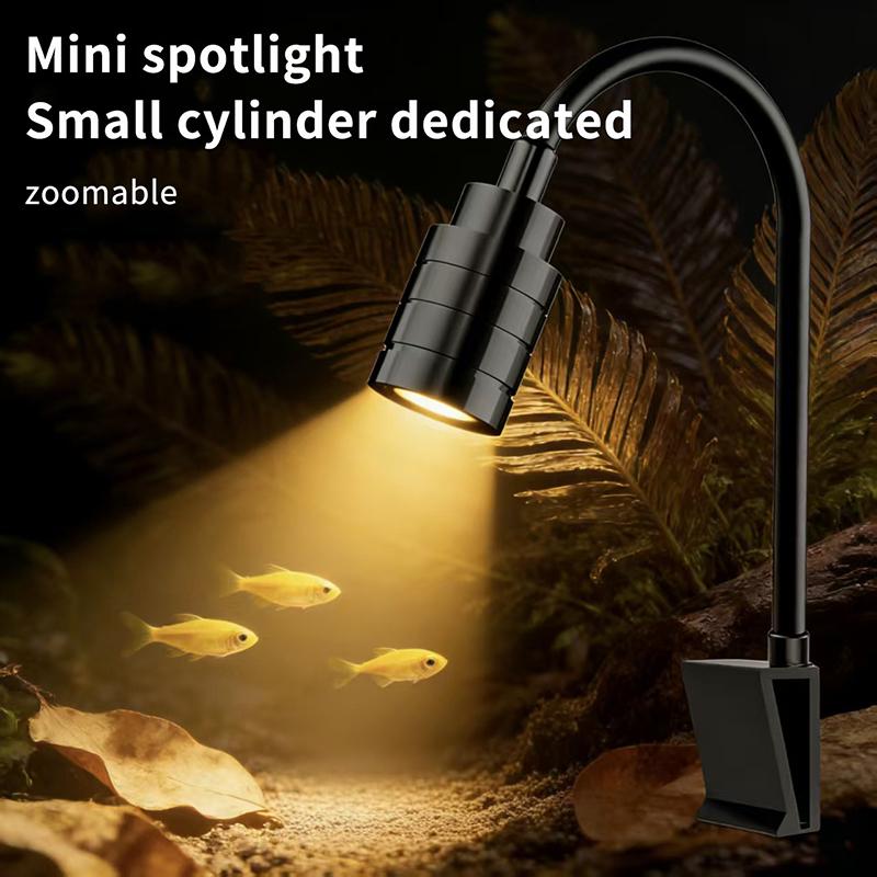 Aquarium Plant Light - 3W 南米産水槽スポットライト 3色LED水槽ランプ フォーカス照明 実用的なアクアスケープ装飾ライト 水槽用ランプ