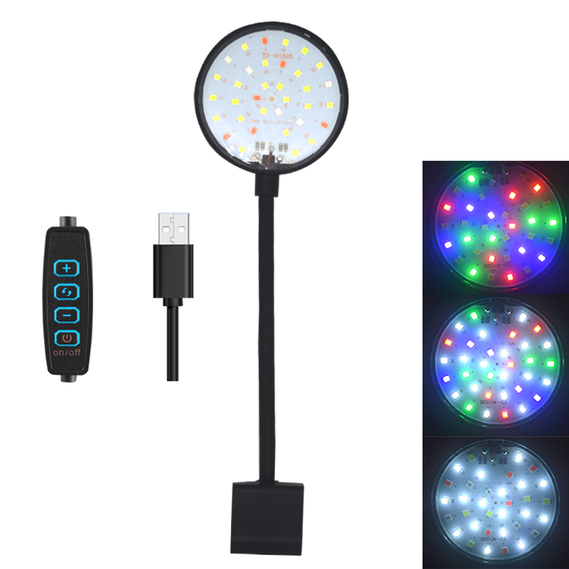 Aquarium Plant Light - USB水槽LEDランプ水槽ライト装飾水生植物複数モード調光可能明るさフルスペクトルミニクリップライト5V