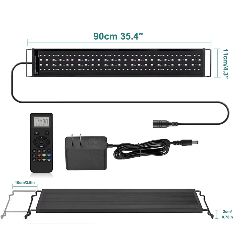 Aquarium Plants Live - SIROKA 90cm リモコン式スマートLED水槽ライト フルスペクトル照明 生きた水草・魚タンク用