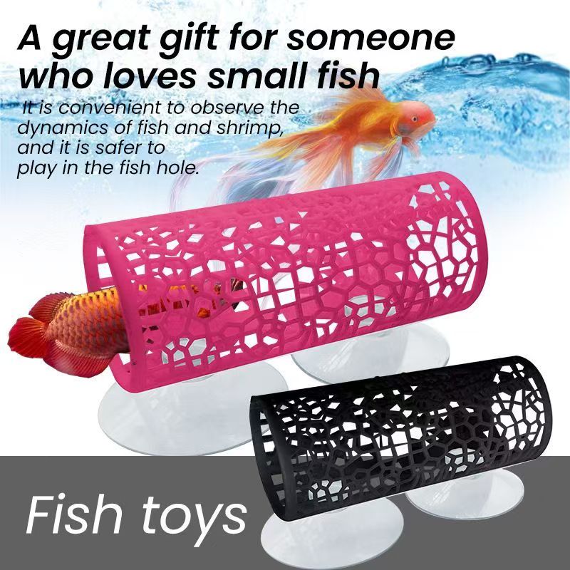 Aquarium Fertilizer - 水槽用魚トンネルおもちゃ ベタ魚トンネル隠れ家＆遊び場の洞窟 ベタ、グッピー、底食魚用