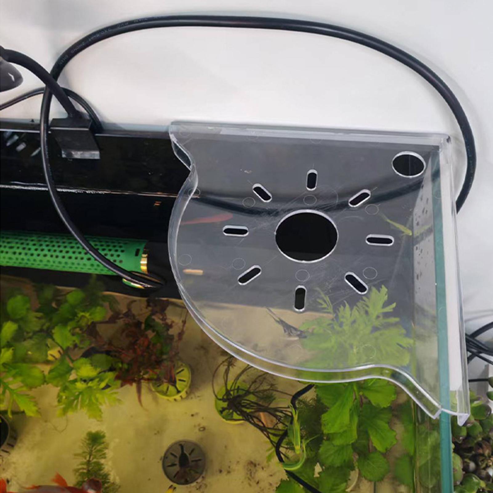 Aquarium Plants Live - 三角形の水槽用コーナー収納ラック、水槽用植物ホルダー、穴あけ不要の透明な水槽用植物ホルダー、装飾的で取り付け簡単