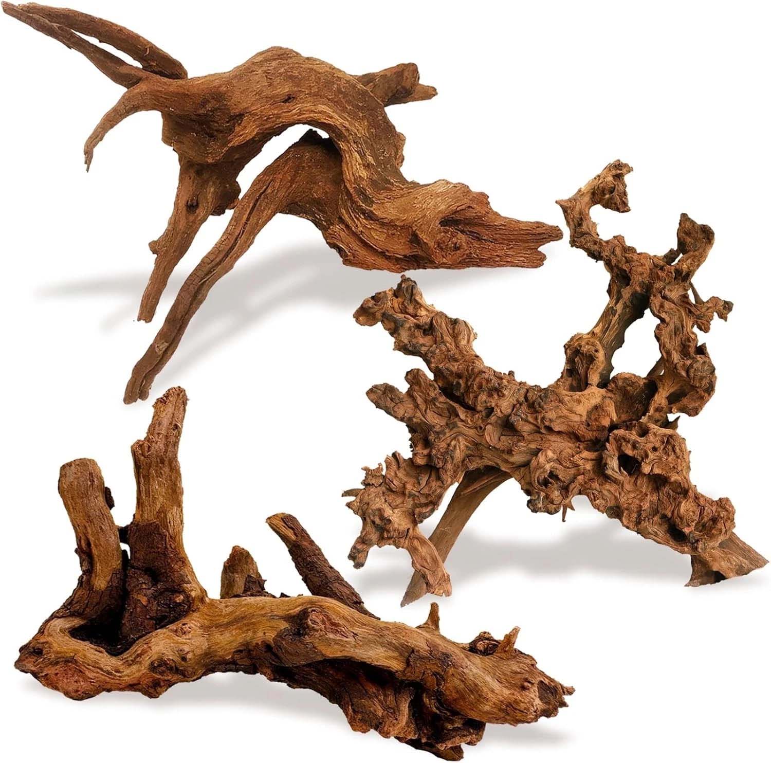 Aquarium Driftwood - 15-20CM 1個入り 天然流木 コーラルリーフ装飾 木製水槽装飾 魚タンク