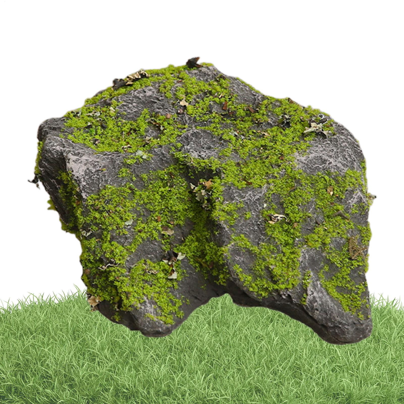 Aquarium Moss - 人工岩リアルな苔石装飾フェイク景観石庭園水槽タンクテラリウム屋外庭池用