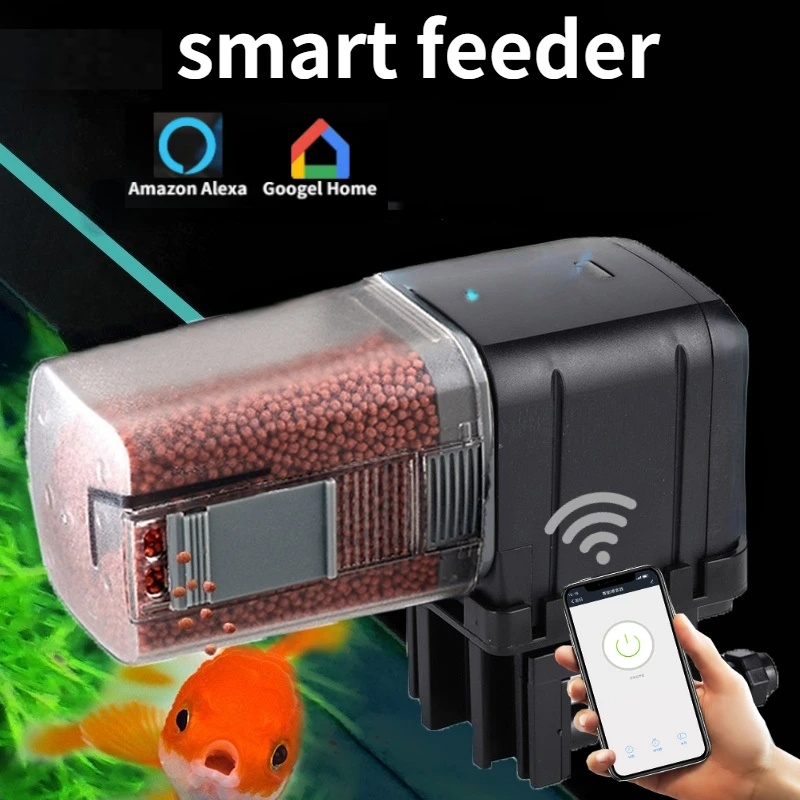 Aquarium Fertilizer - WiFi魚用自動給餌器 スマートホーム製品 モバイル制御 水槽用品 AlexaとGoogle Home対応