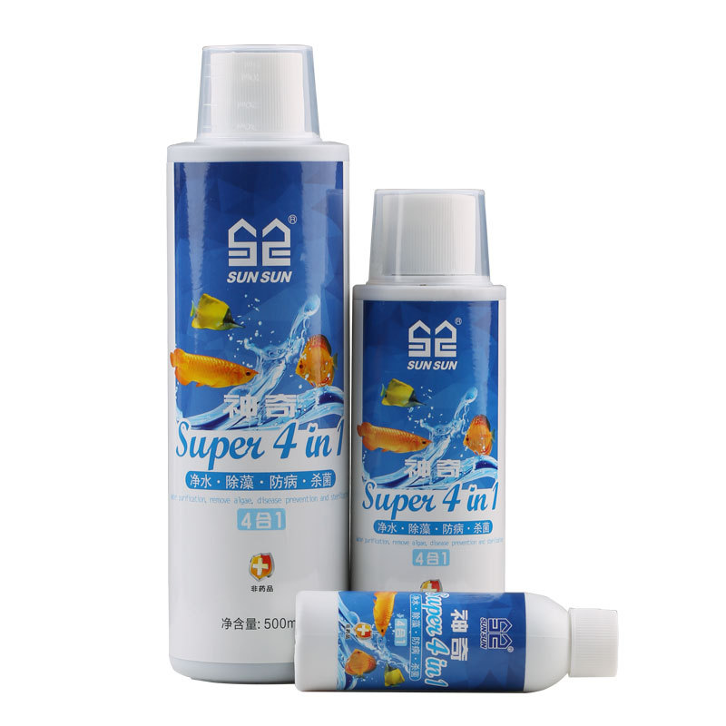Planted Aquarium Algae Control - サンサン 4-in-1 水槽ウォーターコンディショナー - 洗浄/藻類抑制/塩素除去/PH安定剤 -