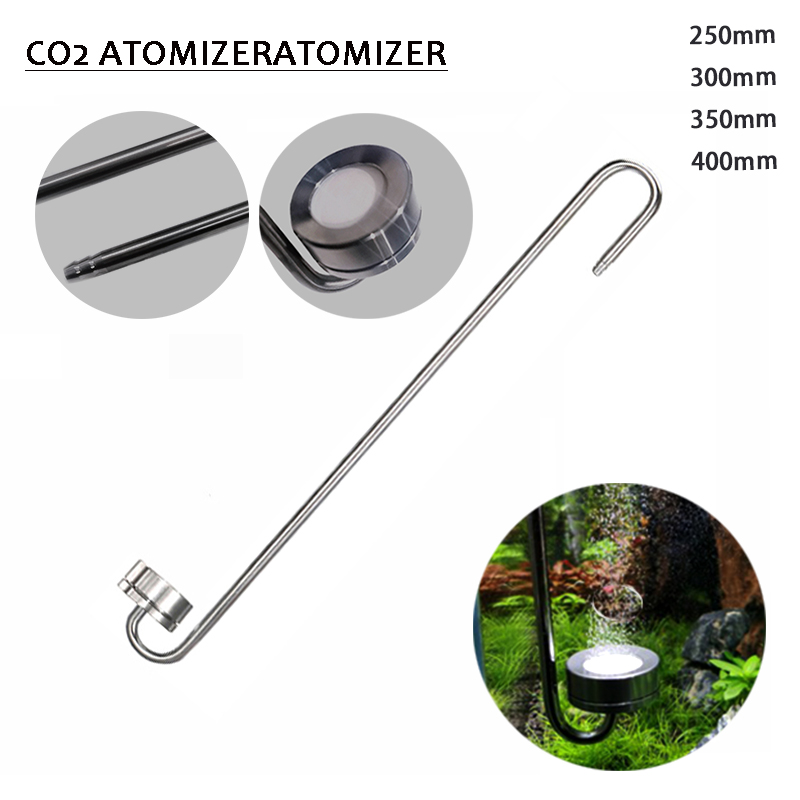Aquarium Liquid Carbon - 水槽用CO2ディフューザー ステンレス製アトマイザー、CO2レギュレーター発生器用セラミックディスクCO2アトマイザー、水生植物の成長促進用