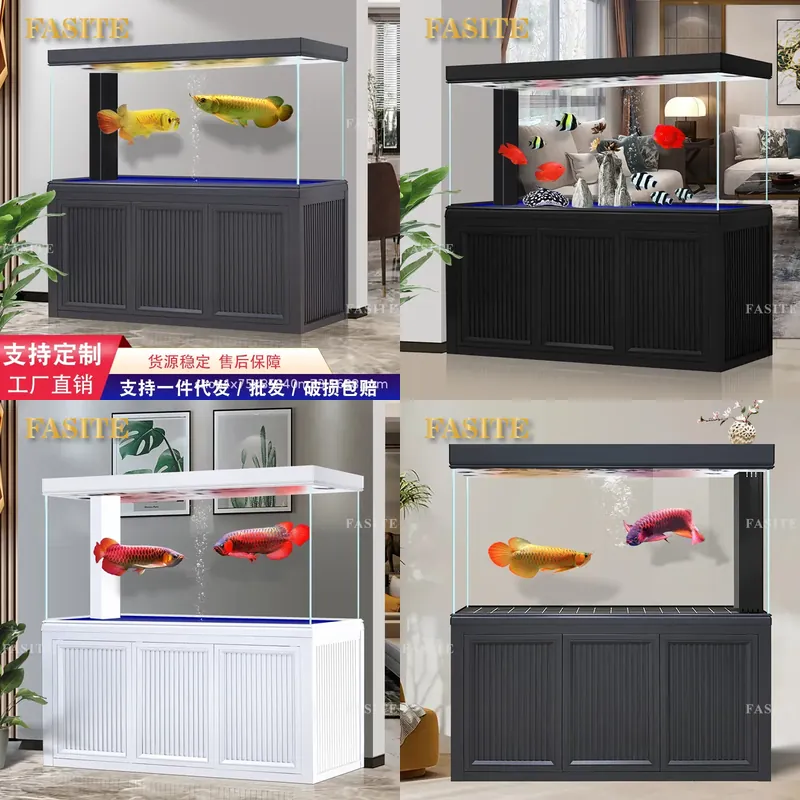 Aquarium Planted Tank Filter - ウルトラホワイトガラスアロワナ水槽用底面フィルター、手入れ不要の水槽、水草水槽、リビングルーム用家庭用スクリーン