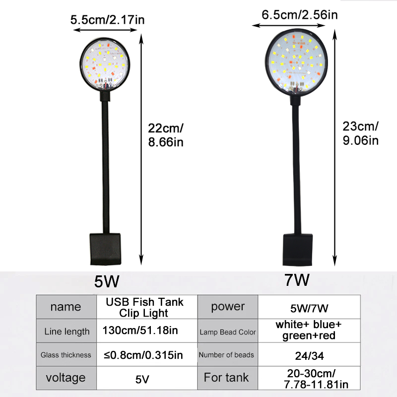 USB水槽LEDランプ水槽ライト装飾水生植物複数モード調光可 - Aquarium Plant Light のレビューと価格