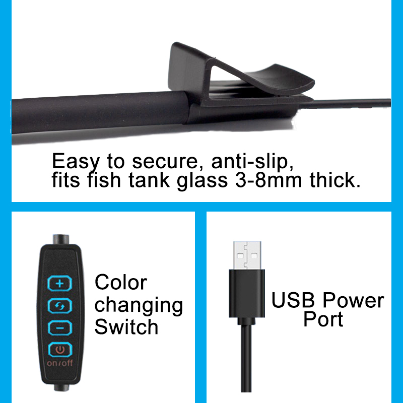 USB水槽LEDランプ水槽ライト装飾水生植物複数モード調光可 - Aquarium Plant Light のレビューと価格
