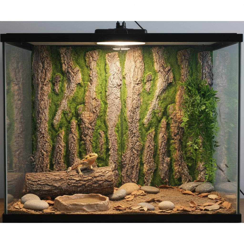 3D水槽背景ボード、リアルな樹皮と苔の装飾、爬虫類用タンクの - Aquarium Moss のレビューと価格