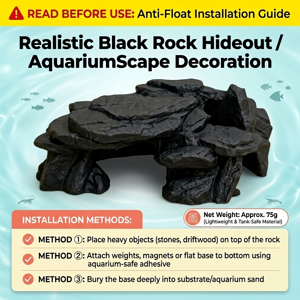 PLA洞窟水槽隠し魚タンク装飾、沈没プールプラットフォーム付 - Aquarium Plants Live のレビューと価格