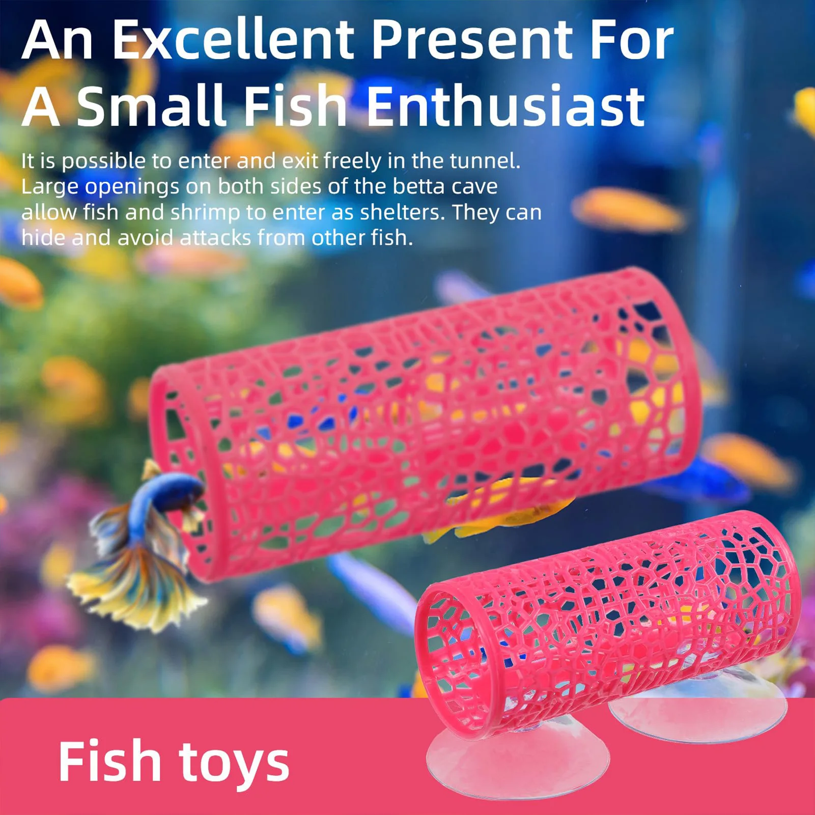 水槽用魚トンネルおもちゃ ベタ魚トンネル隠れ家＆遊び場の洞窟 - Aquarium Fertilizer のレビューと価格