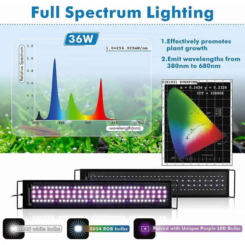 SIROKA 75cm プロ仕様LED水槽ライト リモコン付 - Live Plant Aquarium のレビューと価格