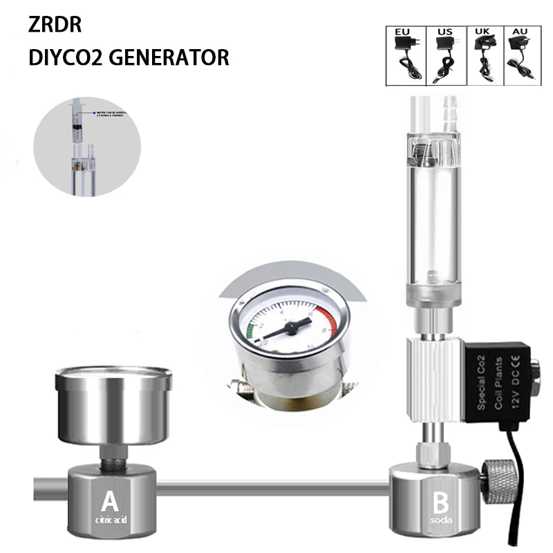 水槽用DIY CO2リアクタージェネレーターシステムキット、 - Aquarium Liquid Carbon のレビューと価格