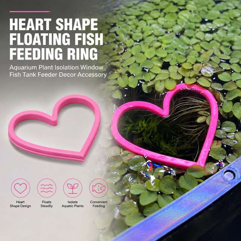 ハート型の浮遊式魚用餌リング 水槽用魚餌供給器 サークルアク - Aquarium Fertilizer のレビューと価格