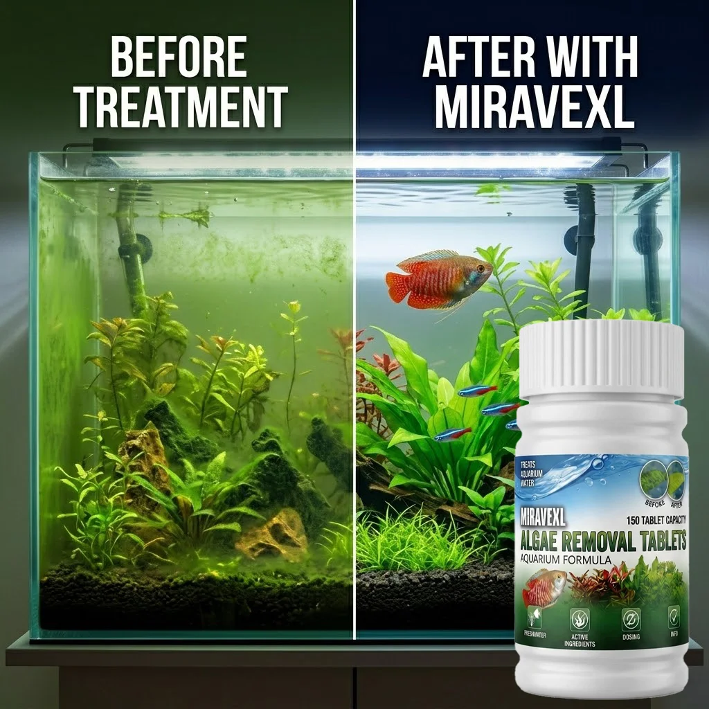 MIRAVEXL 150錠入り。水槽用藻類除去剤、水槽クリー - Planted Aquarium Cleaning のレビューと価格